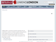 Tablet Screenshot of linkinglondon.ac.uk